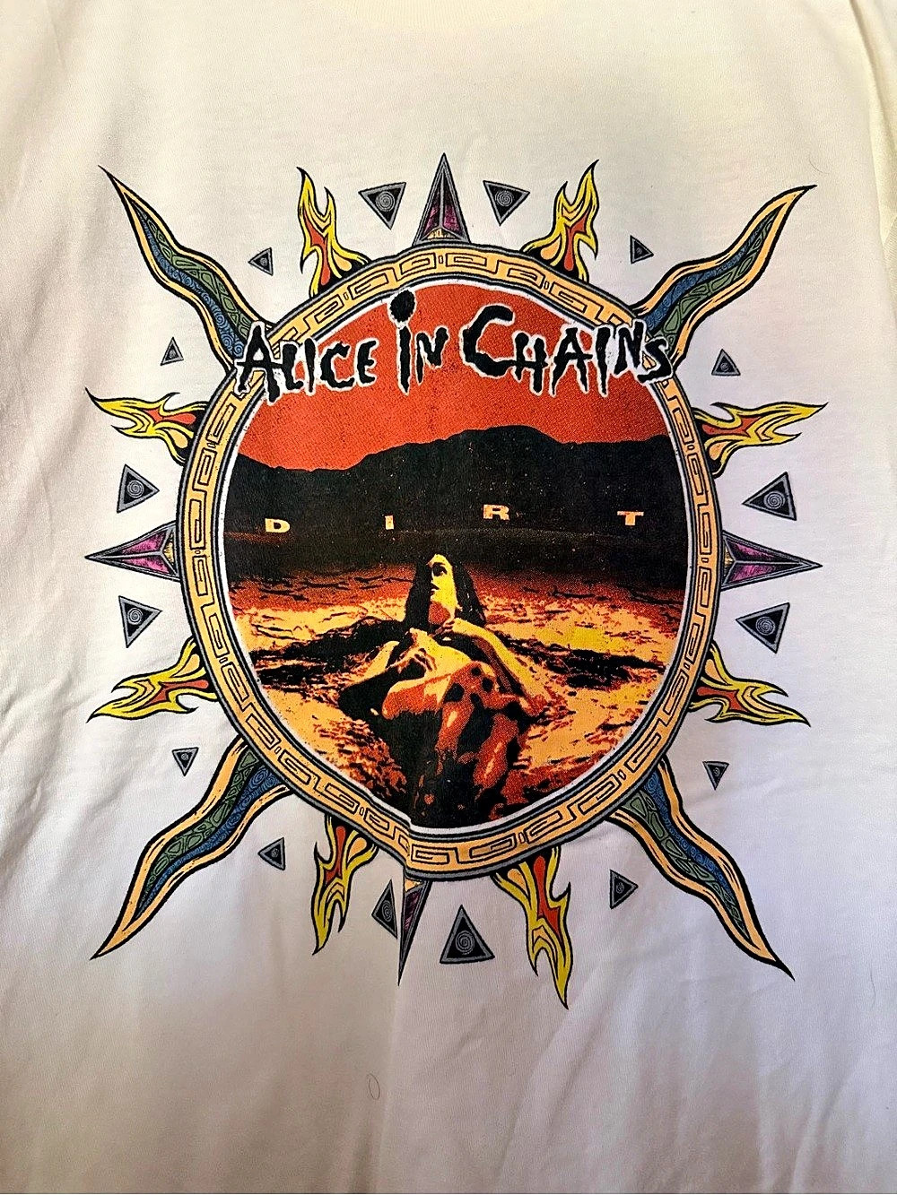 Alice in Chains Dirt Graphic Tee Off White Size Large - Picture 1 of 5
